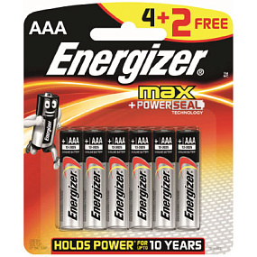 Батарейка ААА Energizer LR3 6BL Max 1шт