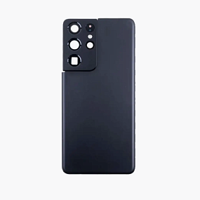 корпус для телефона Samsung G998B (S21 Ultra) Задняя крышка (черный) - Премиум