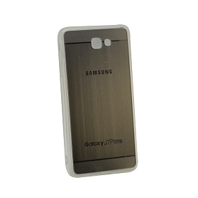 Силиконовый чехол для Samsung G610 Galaxy J7 Prime под металлик серый