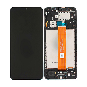 Дисплей для телефона Samsung A125F (A12) модуль Черный - Оригинал