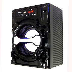 Колонка QS-202 (Bluetooth/MicroSD/USB/FM/AUX) черный (УЦЕНКА) Тех. пак