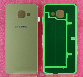 корпус для телефона Samsung A310F Задняя крышка (золото)