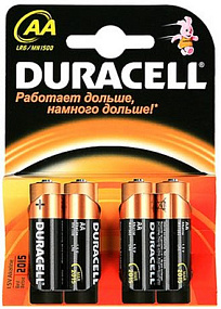 Батарейка АА Duracell LR6 4BL 4/20/80 1шт*
