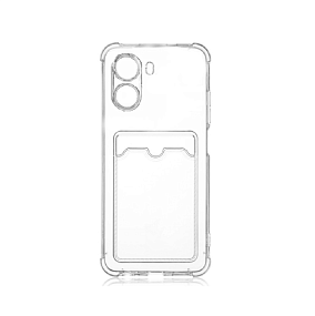 Силиконовый чехол Xiaomi Redmi 13C/Poco C65 с визитницей прозрачный