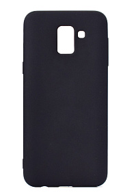 Силиконовый чехол для Samsung A530 Galaxy A5 (2018)/A8 (2018) матовый черный