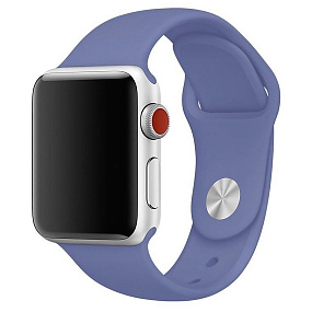 Ремешок для Apple Watch Sport 42/44/45/49 mm силикон на кнопке (L) лаванда