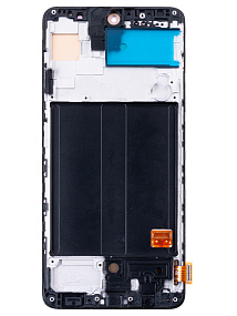 Дисплей для телефона Samsung A515F (A51) модуль Черный - (OLED) (Full Size) - O-вырез камеры