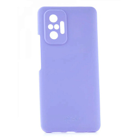 Силиконовый чехол Xiaomi Redmi Note 10 Pro с закрытой камерой светло-фиолетовый