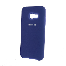 Силиконовый чехол для Samsung A320 Galaxy A3 (2017) оригинал синий