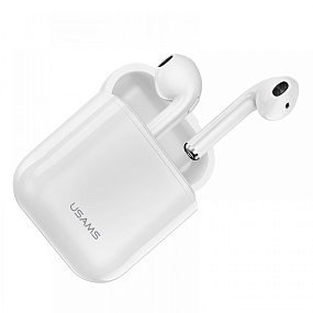 Bluetooth наушники беспроводные Usams LC BT5.0 белые (УЦЕНКА) Не товарный вид
