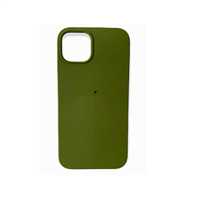 Кейс iPhone 13 Silicone Case без логотипа оливковый