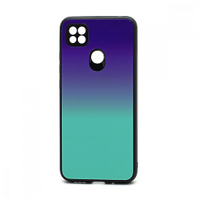 Задняя накладка Xiaomi Redmi 9C стекло Gradient (004) сине-голубой