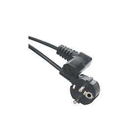 Кабель 220EURO (папа) - POWER (мама) - 1.8м OEM (компьютер-розетка) угловой