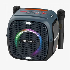 Колонка Hopestar Party One (Bluetooth/TF/USB/AUX/RGB) 60W синяя