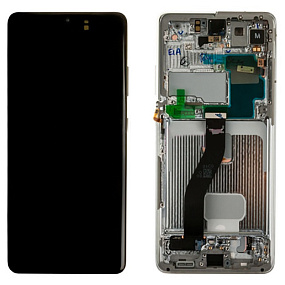 Дисплей для телефона Samsung G998B (S21 Ultra) модуль Серебро - Оригинал