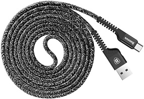 Дата кабель Type-C - USB Baseus CATZJ-B01 Confidant 1,5м в переплете черный