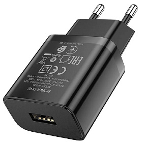СЗУ-USB Borofone BA52A 1 выход 2.1А черный