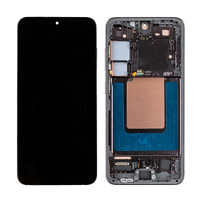 Дисплей для телефона Samsung S921B (S24) модуль с рамкой Черный - (OLED) (Full Size)