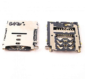 Коннектор SIM+MMC Samsung A300F/A500F/A700FD