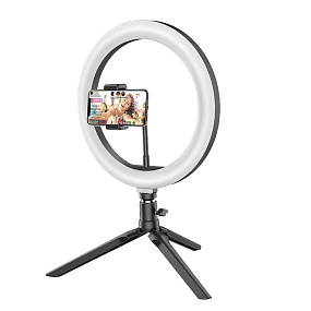 Кольцевая лампа для фото "10" 26см SL-26E настольный штатив (УЦЕНКА) Отходит кабель