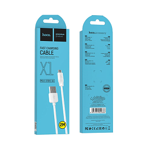 Дата кабель micro USB - USB Hoco X1 2.4A 2м белый
