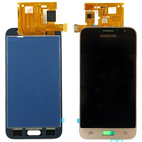 Дисплей для телефона Samsung J120F/J1 2016 в сборе с тачскрином Золото - AAA (AMOLED)