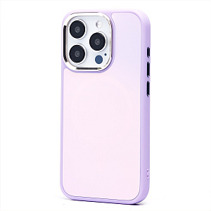 Кейс iPhone 15 Pro силикон SafeMag SM023 светло-фиолетовый