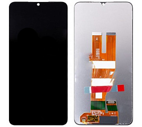 Дисплей для телефона Samsung A055F (A05) в сборе с тачскрином Черный - Оригинал