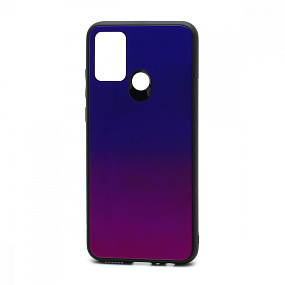 Задняя накладка Honor 9A стекло Gradient (005) сине-фиолетовый