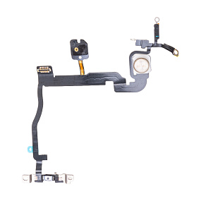 Шлейф iPhone 11 Pro Max на кнопку включения/микрофон/вспышку - Премиум