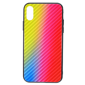 Кейс iPhone X/Xs стекло PS99 (2) разноцветный
