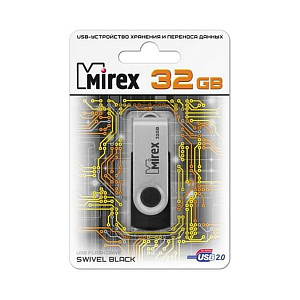 32Gb Mirex Swivel черная 2.0(УЦЕНКА)тех.пак