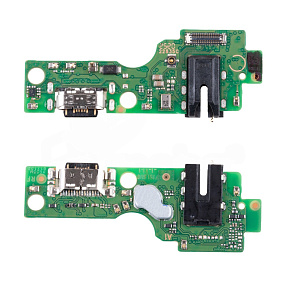 Шлейф Tecno Spark Go 2 (KM4) плата на системный разъем/разъем гарнитуры/микрофон - Премиум