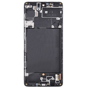 Дисплей для телефона Samsung A715F (A71) модуль Черный - (AMOLED) (O-вырез камеры)