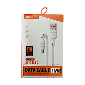 Дата кабель Type-C - USB Abodos DS33C 5A 1м белый