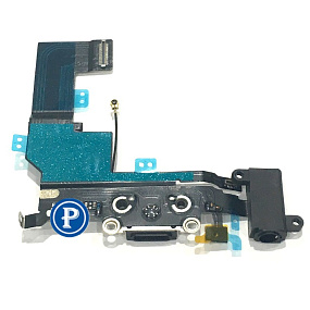 Шлейф iPhone SE на системный разъем/разъем гарнитуры/микрофон Белый