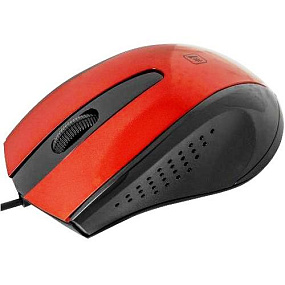 Мышь проводная Defender MM-920 красно-черная USB