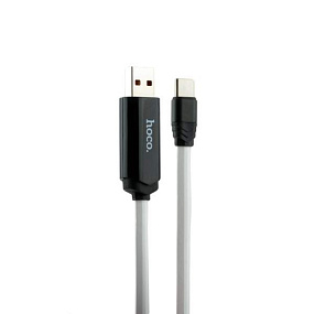 Дата кабель micro USB - USB Hoco U29 1м (2А,LCD,таймер) белый