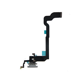 Шлейф iPhone X на системный разъем/микрофон Серый - Премиум