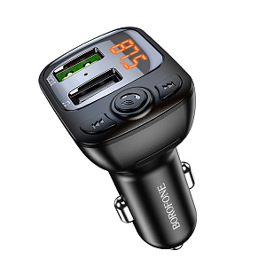 FM-модулятор Borofone BC41 (Bluetooth, 1A, 2USB, QC3.0 черный