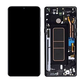 Дисплей для телефона Samsung A015F/M015F (A01/M01) модуль Черный (Узкий коннектор) - Оригинал