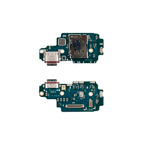 Шлейф Samsung S908B (S22 Ultra) (EU version) плата системный разъем/разъем SIM/микрофон - Премиум