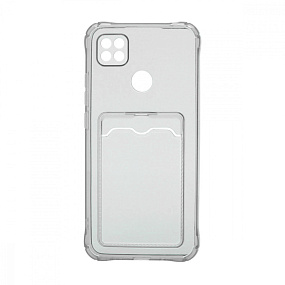 Силиконовый чехол Xiaomi Redmi 9C с визитницей прозрачный черный