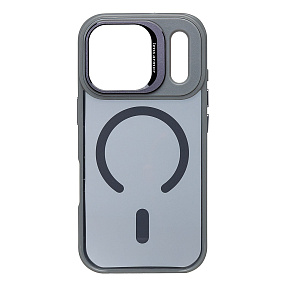 Кейс iPhone 17 Pro силикон SafeMag SM026 серый