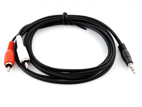 Кабель 3.5JACKm (папа) - 2xRCAm (папа) 1m