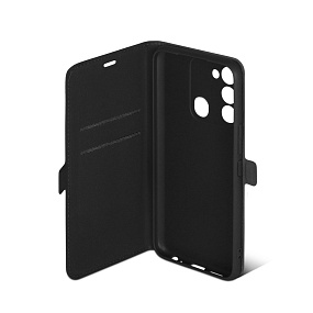 Чехол-книжка DF под кожу Tecno Spark 8C/GO 2022 черный
