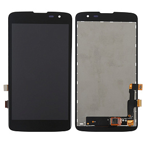 Дисплей для телефона LG X210DS (K7) в сборе с тачскрином Черный