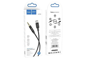 Кабель 3.5mm Jack (папа) - Lightning Hoco UPA19 1м черный