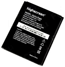 АКБ ORIG для телефона Highscreen Alpha Rage тех. упаковка