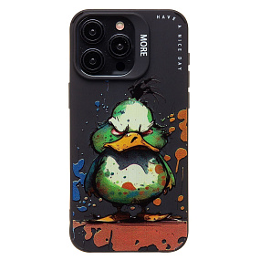 Кейс iPhone 15 Pro Max силикон SC335 (утка) черный